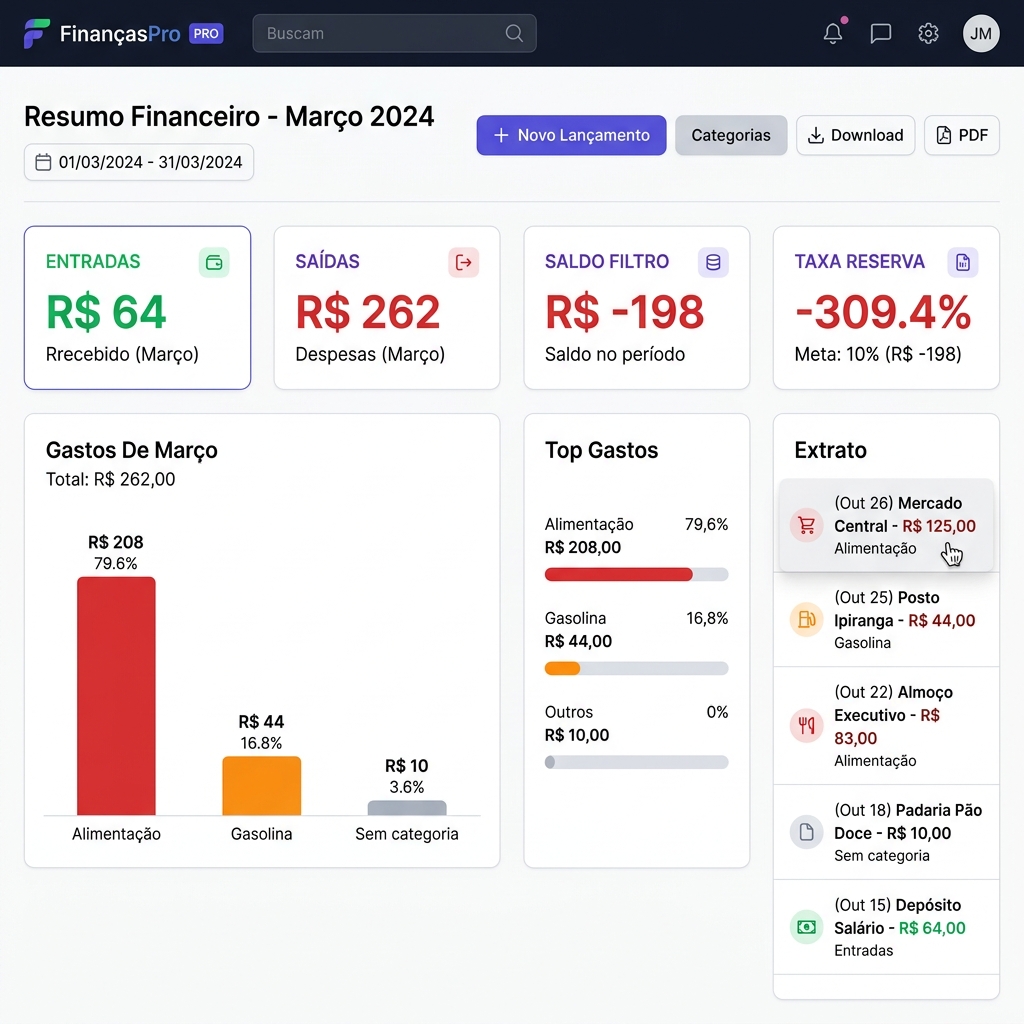 FinançasPro Dashboard